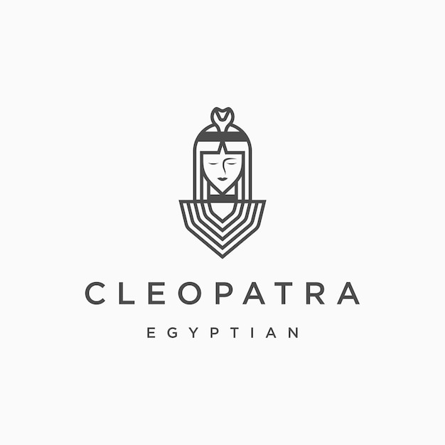 Cleopatra logo icon design template