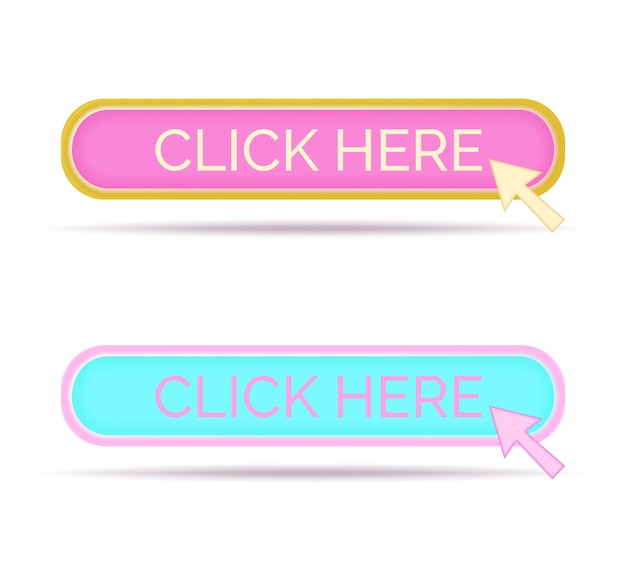 Click here button with Mouse clicks on an object