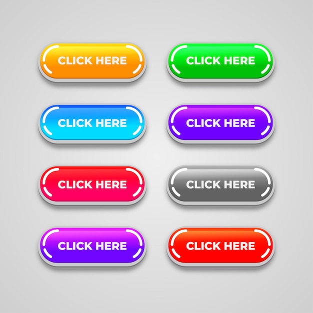 Click here colorful button set