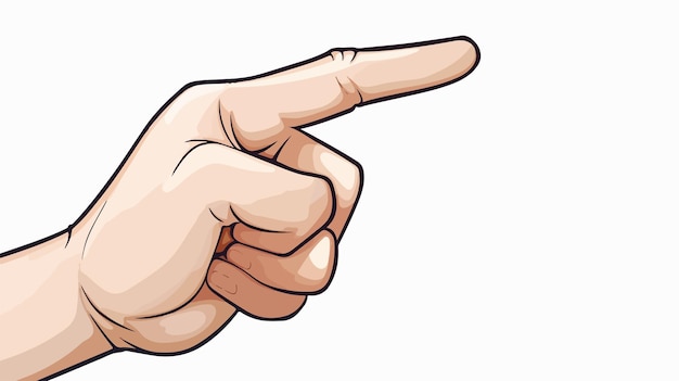 Vector clicking finger icon hand pointer on white background