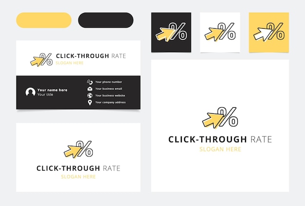 Clickthrough rate logo design with editable slogan branding