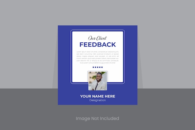 Client testimonial design template