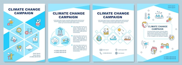 Climate change campaign brochure template