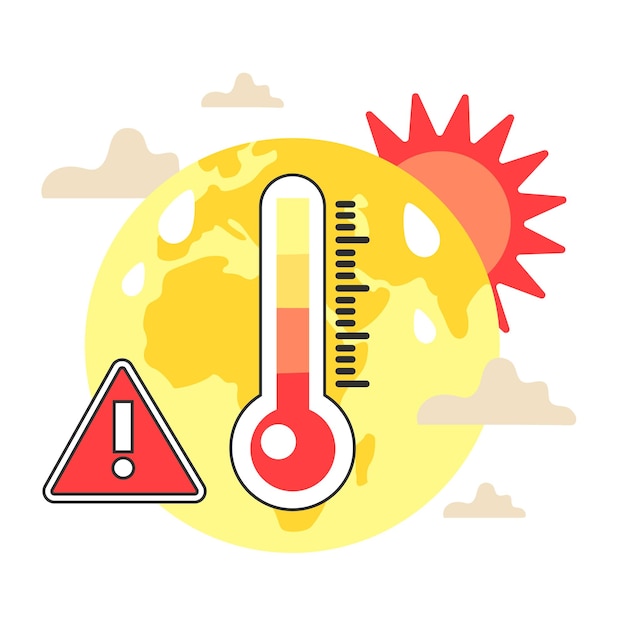 Climate change causing abnormal heat waves Planet Earth temperature