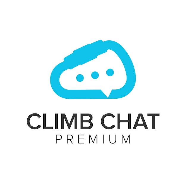 Climb chat logo icon vector template