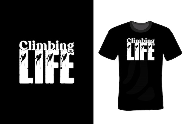 Climbing T shirt design typography vintage