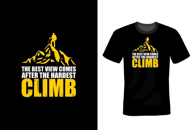 Climbing T shirt design typography vintage