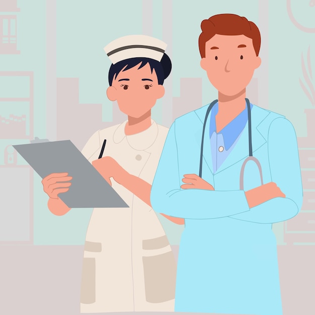 clinic character illustration