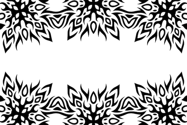 Clip art with abstract black tribal border