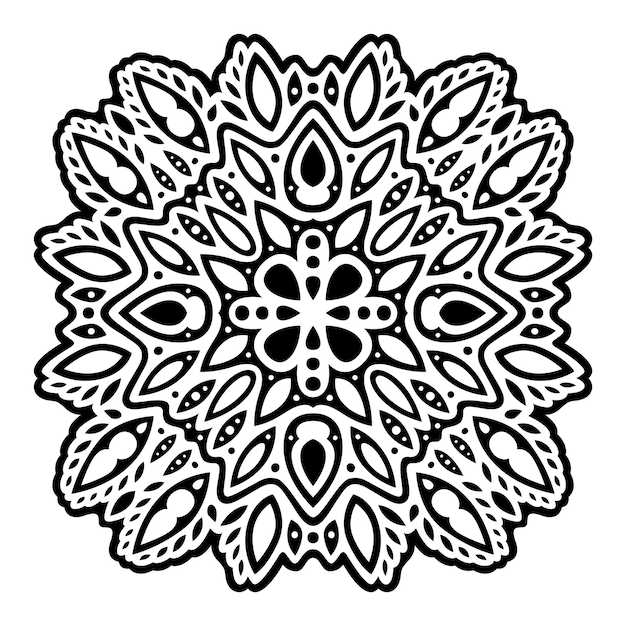 Clip art with isolated black tribal pattern