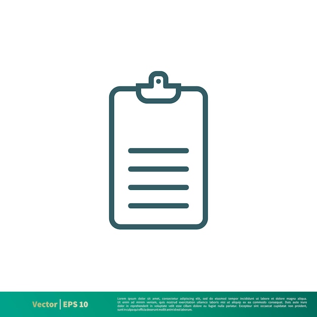 Clipboard Form Icon Vector Logo Template Illustration Design Vector EPS 10