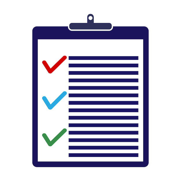 Clipboard with checklist icon Vector