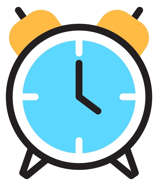 Clock alarm color icon Reminder time symbol