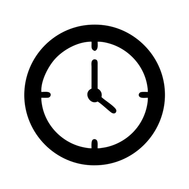 Vector clock icon pictogram