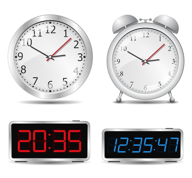 Clock illustration set