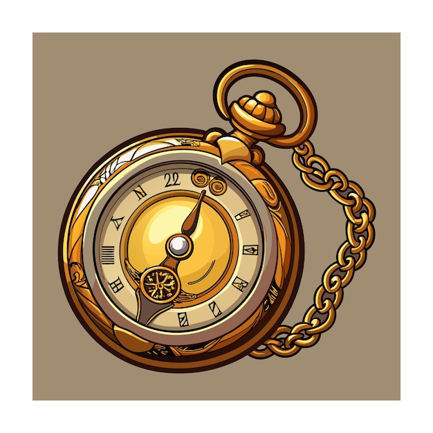 Vector clock isolated vector illustration