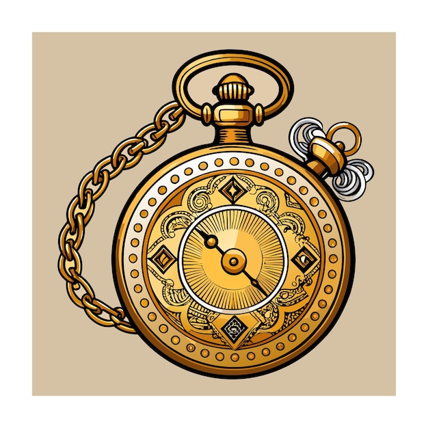 Vector clock isolated vector illustration