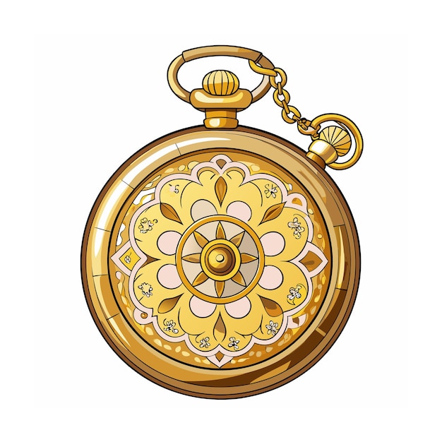 Vector clock isolated vector illustration