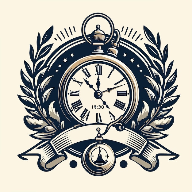 clock logo illustration