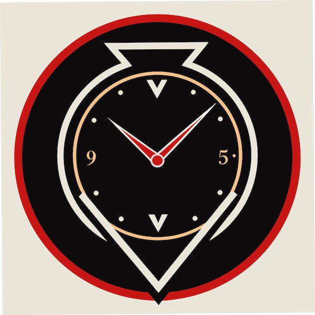 Vector clock sign vector art illustration design