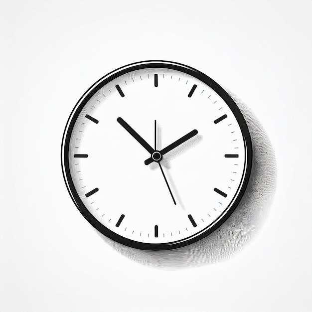 a clock that is on a white wall