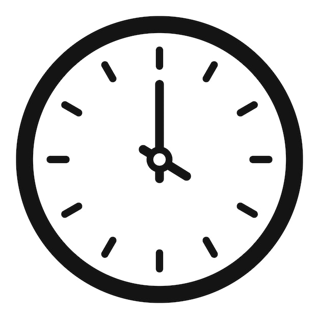 Clock time icon Simple illustration of clock time vector icon for web