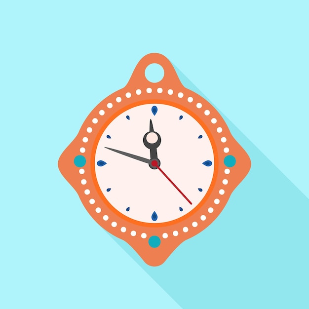 Clock time new year icon Flat illustration of clock time new year vector icon for web design