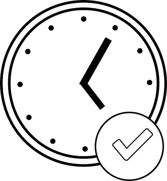 Clock Time Outline Icon