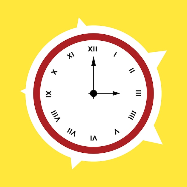 Vector clock timer vector design element