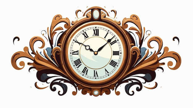 clock vector drawing cartoon vector illustration