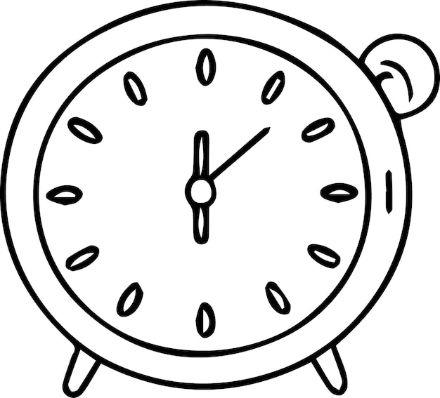 clock vector outline