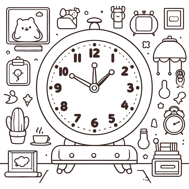 clock with graphic resources