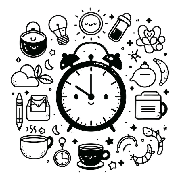 clock with graphic resources