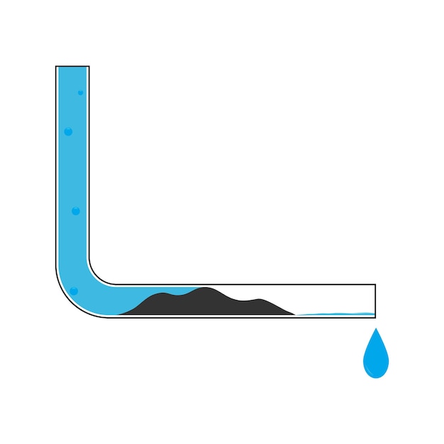 Clogged pipes logo vector illustration design