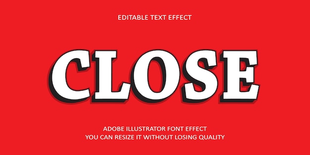 Close Editable text Effect