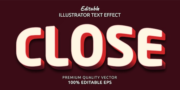 Close Editable  Text Style Effect