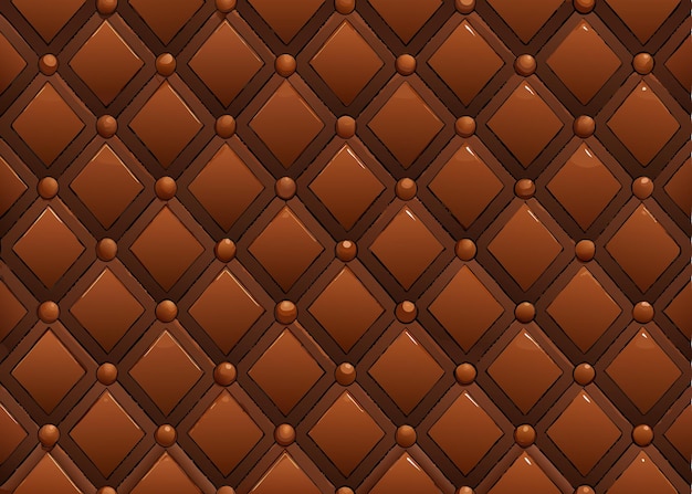 a close up of a brown leather upholstery