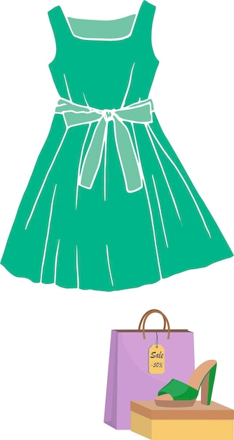 a close up of a dress and a bag with a shoe