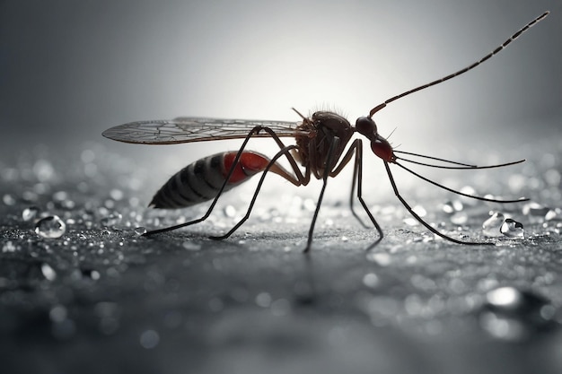 Vector close up a mosquito