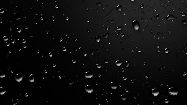 a close up of rain drops on a window