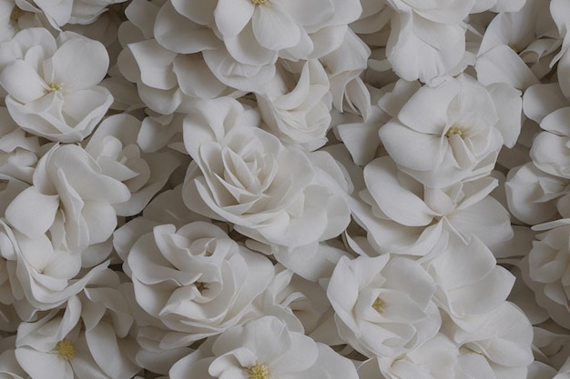 Vector close up shot of a display of pure white roses