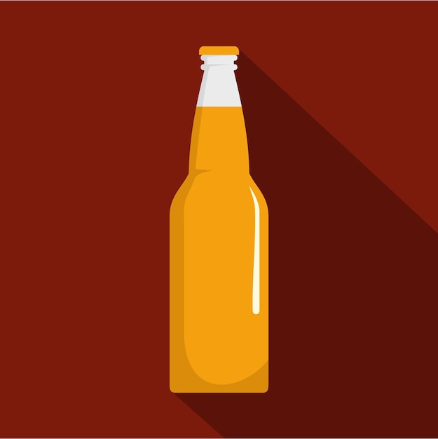 Closed bottle icon Flat illustration of closed bottle vector icon for web