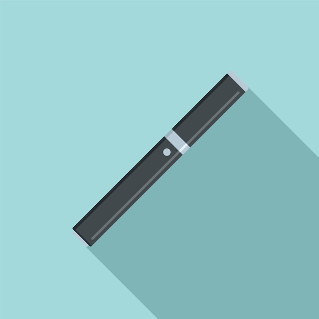 Closed vape pen icon Flat illustration of closed vape pen vector icon for web design