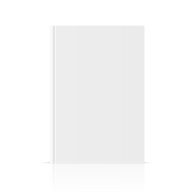 Vector closed vertical hardcover book brochure catalog or magazine mockup