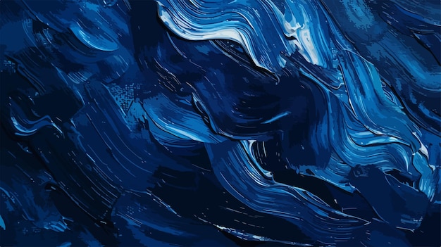 Closeup of Abstract Rough Colorful Dark Blue Art