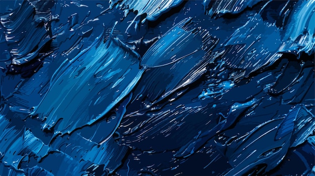 Closeup of Abstract Rough Colorful Dark Blue Art