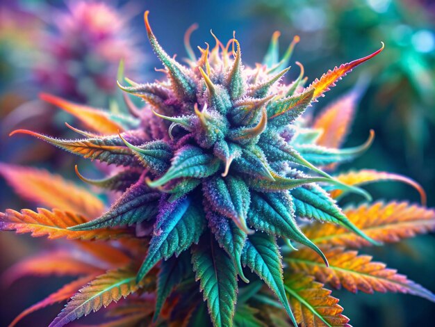 Vector closeup of cannabis flower