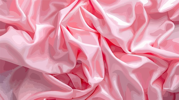 Vector closeup crumpled pink fabric background