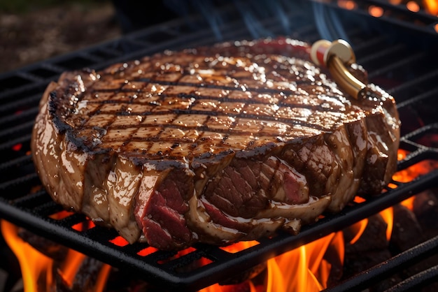 Closeup Food Grilled Steak Roast