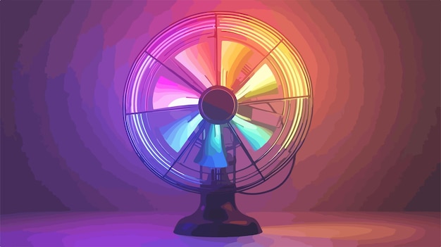 Vector closeup footage of turnedon fan in a device